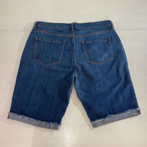 Old Navy Shorts Women’s 8R Blue Denim The Flirt Cuffed Bermuda Casual - Picture 3 of 9